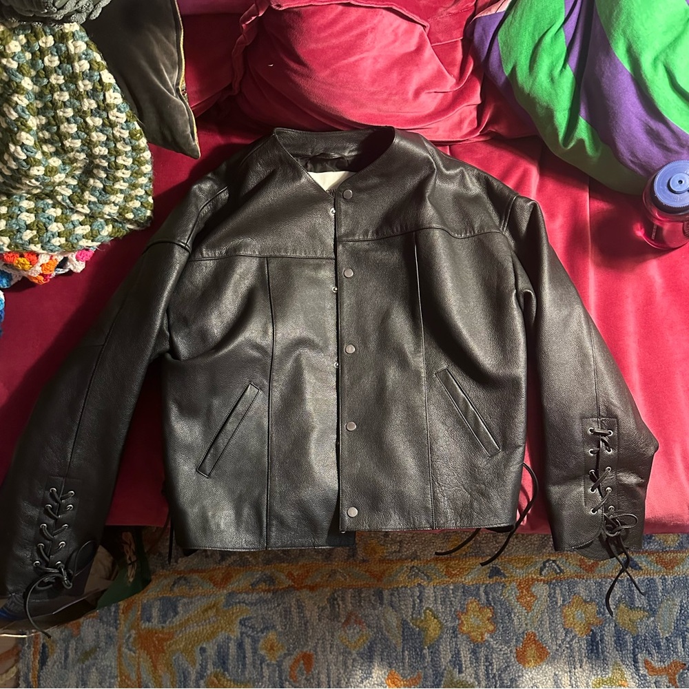 Free People x Deadwood Cano Leather Jacket Sz 40 (L)